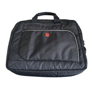 Swiss Gear Black Laptop Backpack 15.6" Nylon For Work Or Travel Shoulder Straps